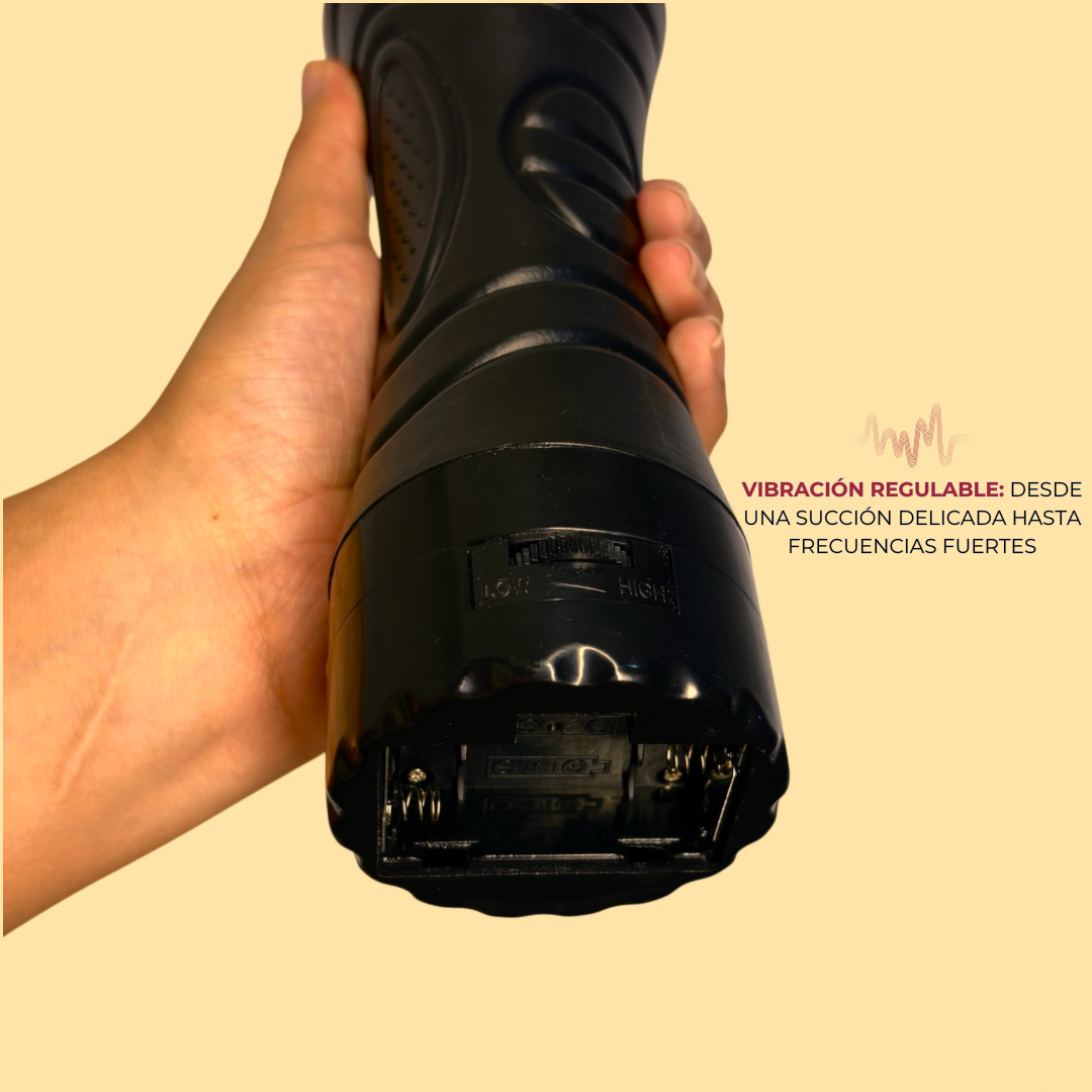 Infografía Vasija de Adán: vibración regulable con interruptor de intensidad Low/High - Edén